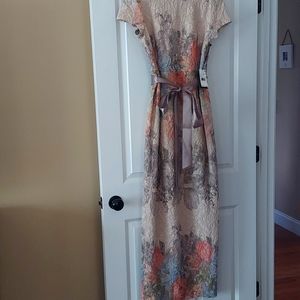 Adrianna Papell Matelasse Column Gown